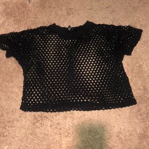 Black cropped top